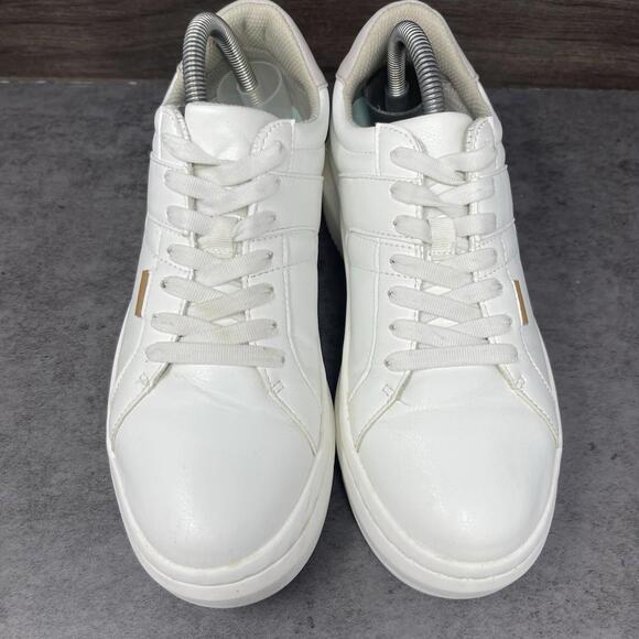 Dr Scholls Sadie Platform Sneakers Womens Size 8.5 White Leather Lace Up - Picture 3 of 11